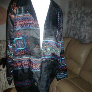Chico’s Design Embroidered Silk Jacket – Women’s Size 1 (US)